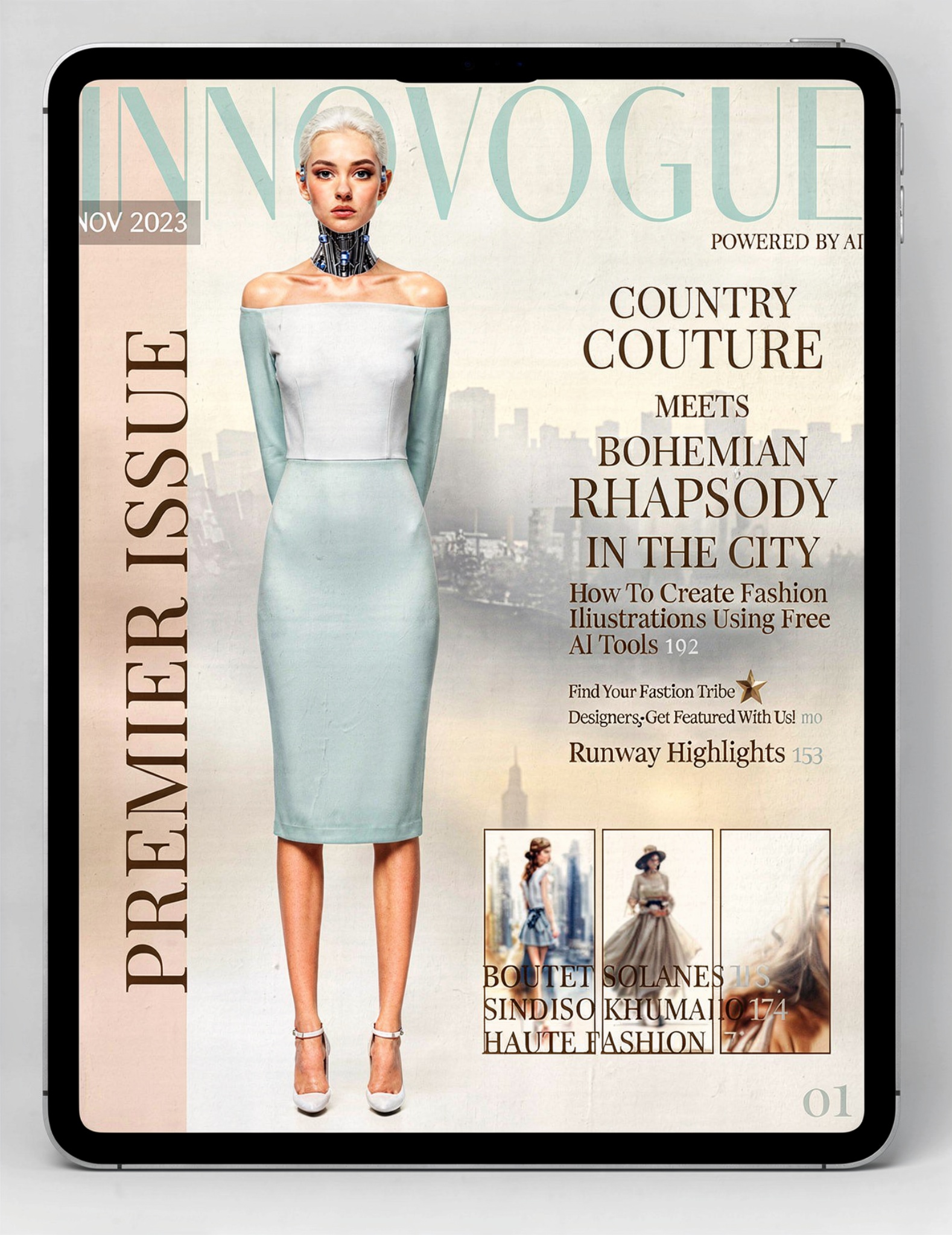 Premier edition cover of InnoVogue magazine